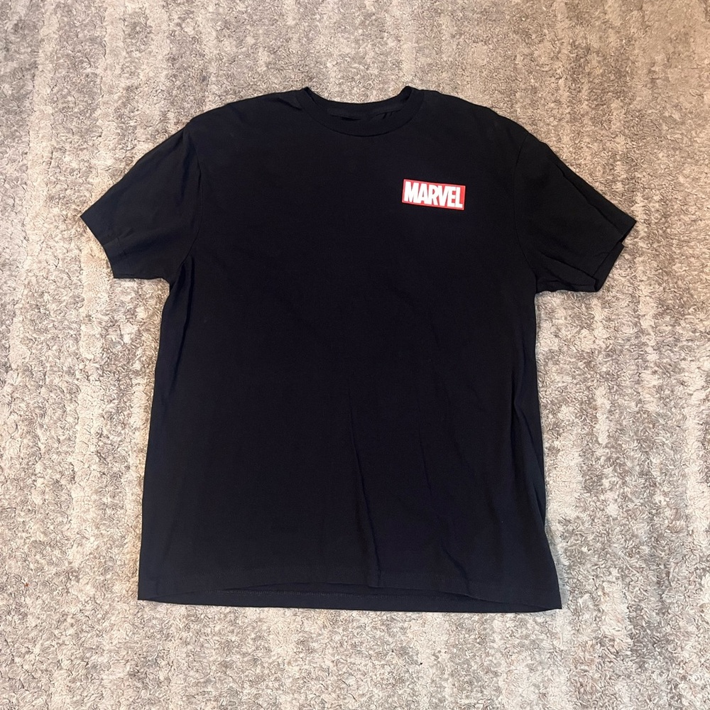 Marvel Black Tee with Red Logo